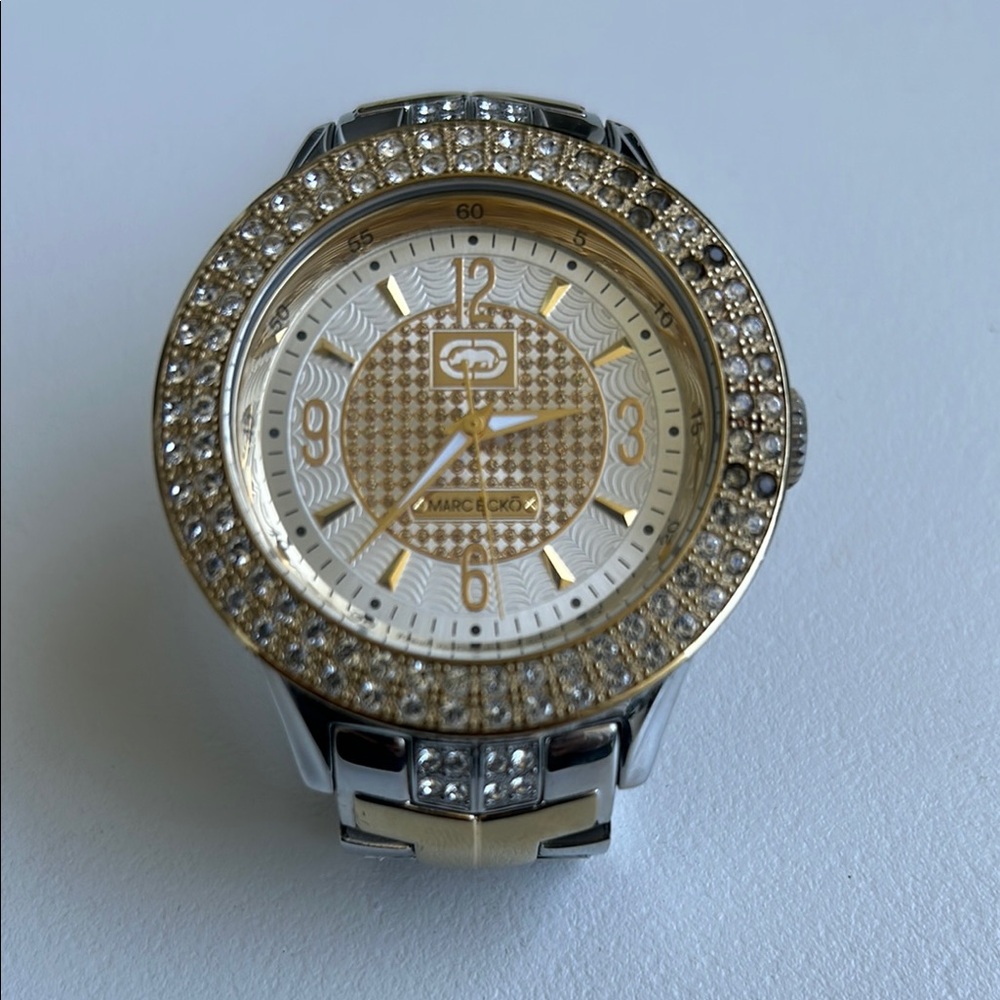 Marc Ecko Gold and Silver Crystal Watch